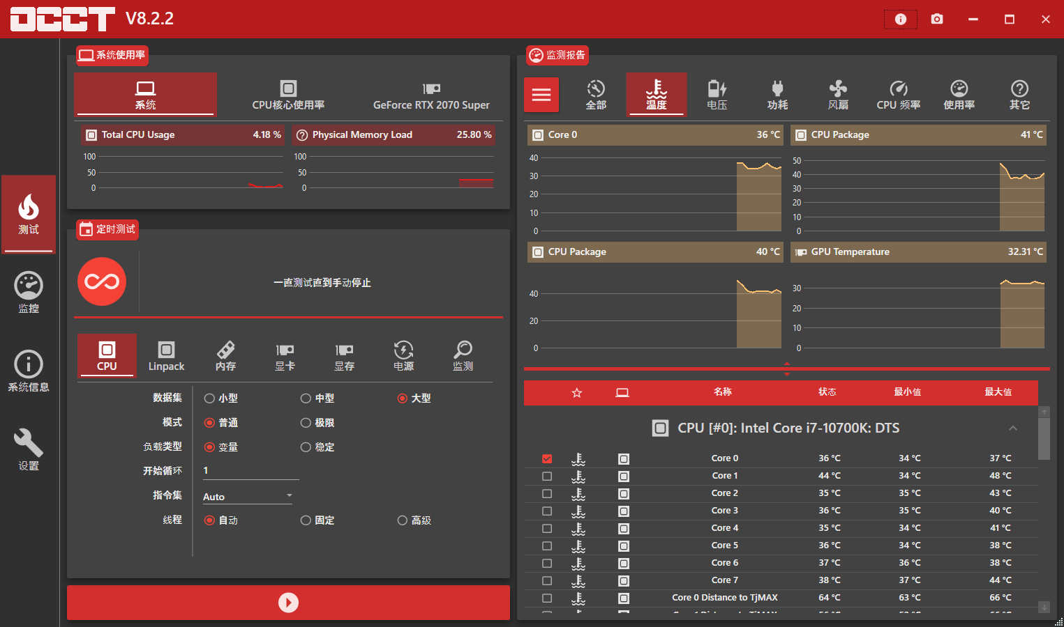 电源检测工具OCCT v10.1.6绿色版(occt电源测试)