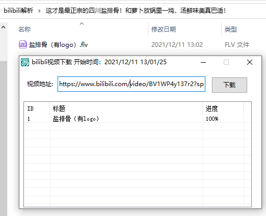 bilibili视频一键下载源码预览图01