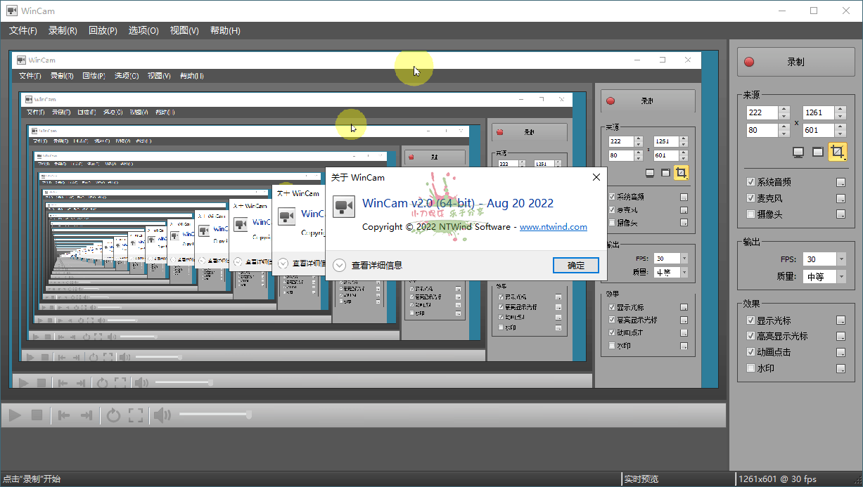 WinCAM屏幕录像v3.7.0中文版预览图01
