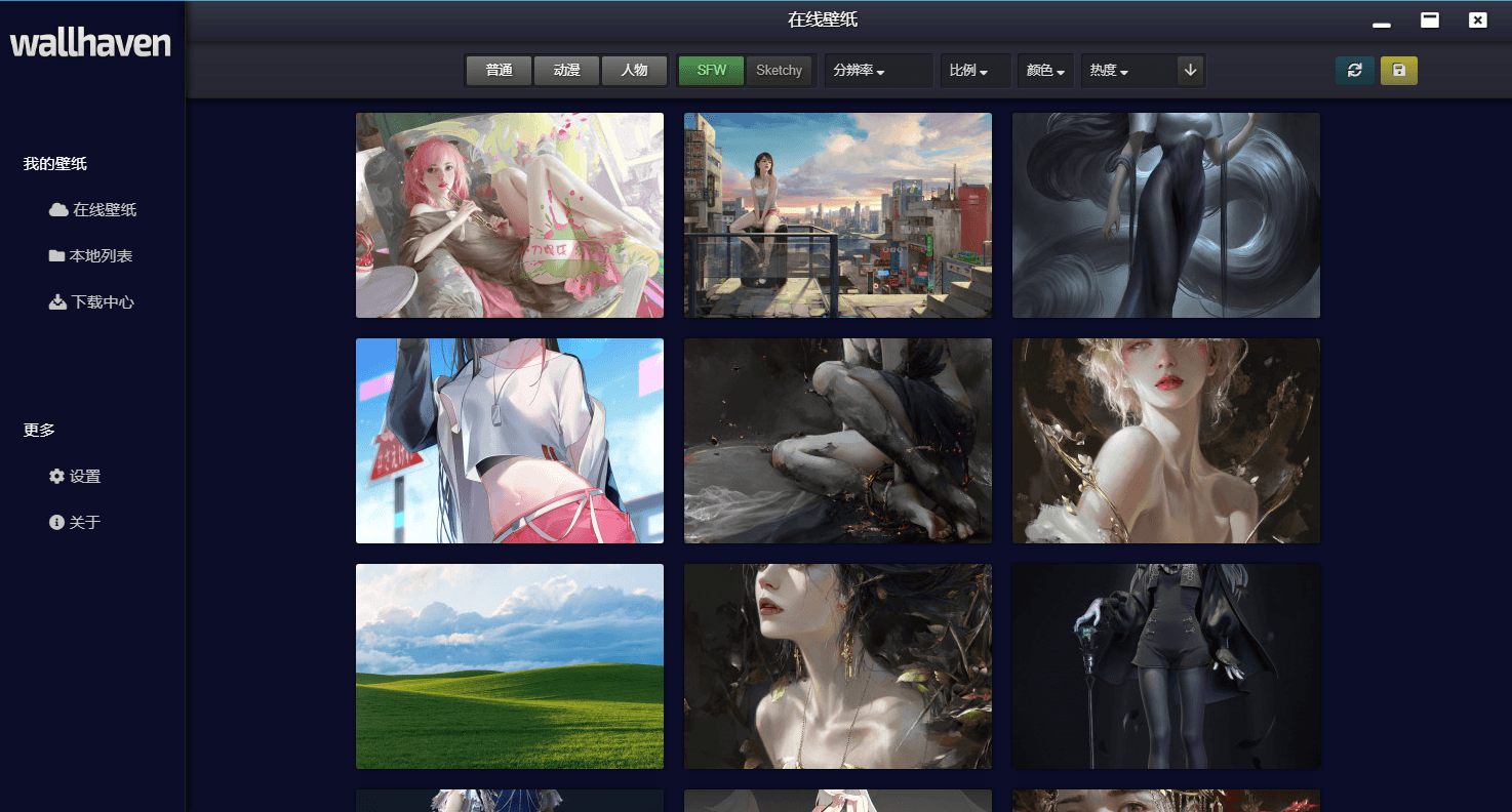 Wallhaven壁纸管理工具v4.4.2预览图01