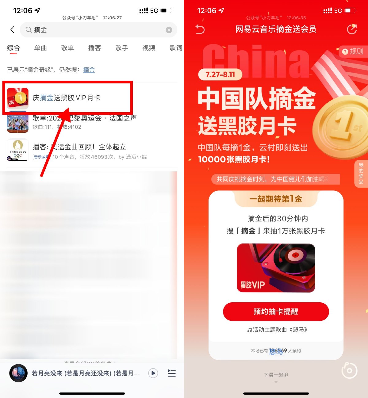 网易云音乐摘金抽黑胶会员月卡预览图01