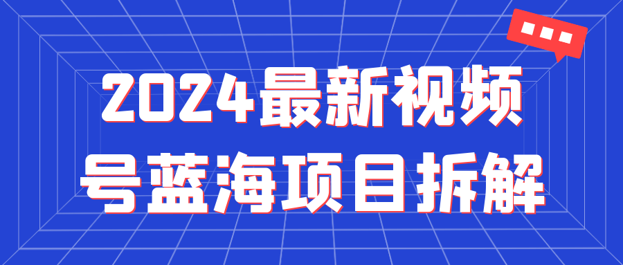 2024最新视频号蓝海项目拆解预览图01